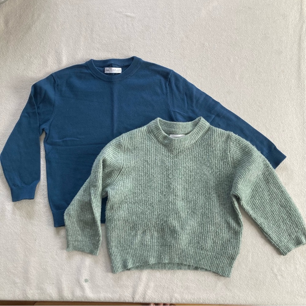Zara Kids Teal and Mint Sweaters